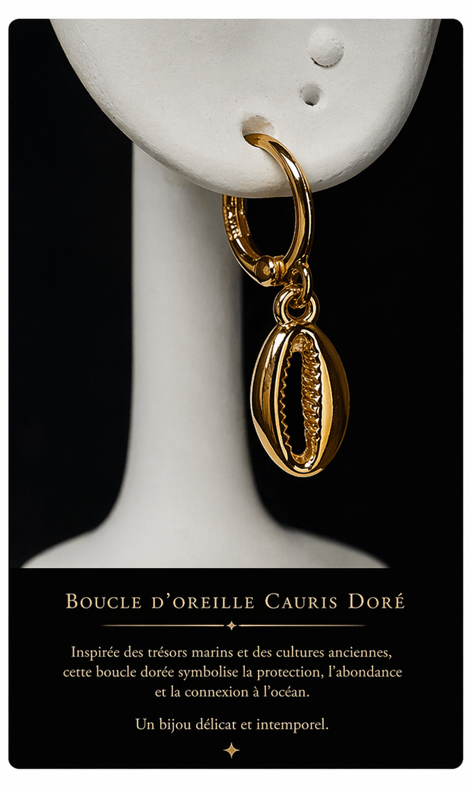 Boucles « Graine de Café » – Éclat Doré