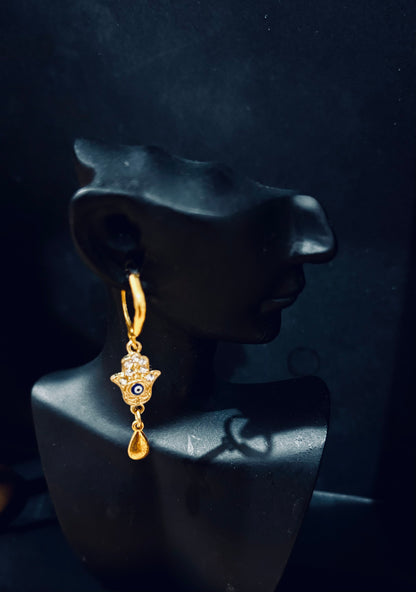 "Protective Hand – Eye & Light" Earrings