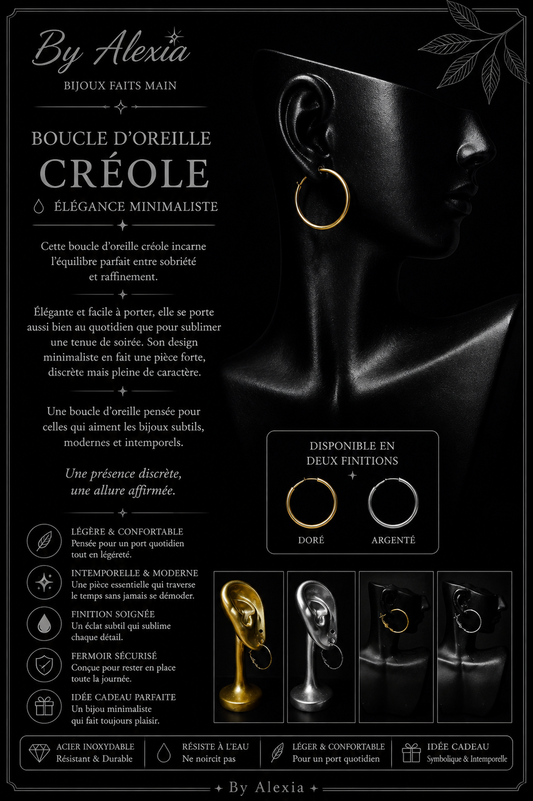 "Creole" Hoop Earrings – Minimalist Elegance