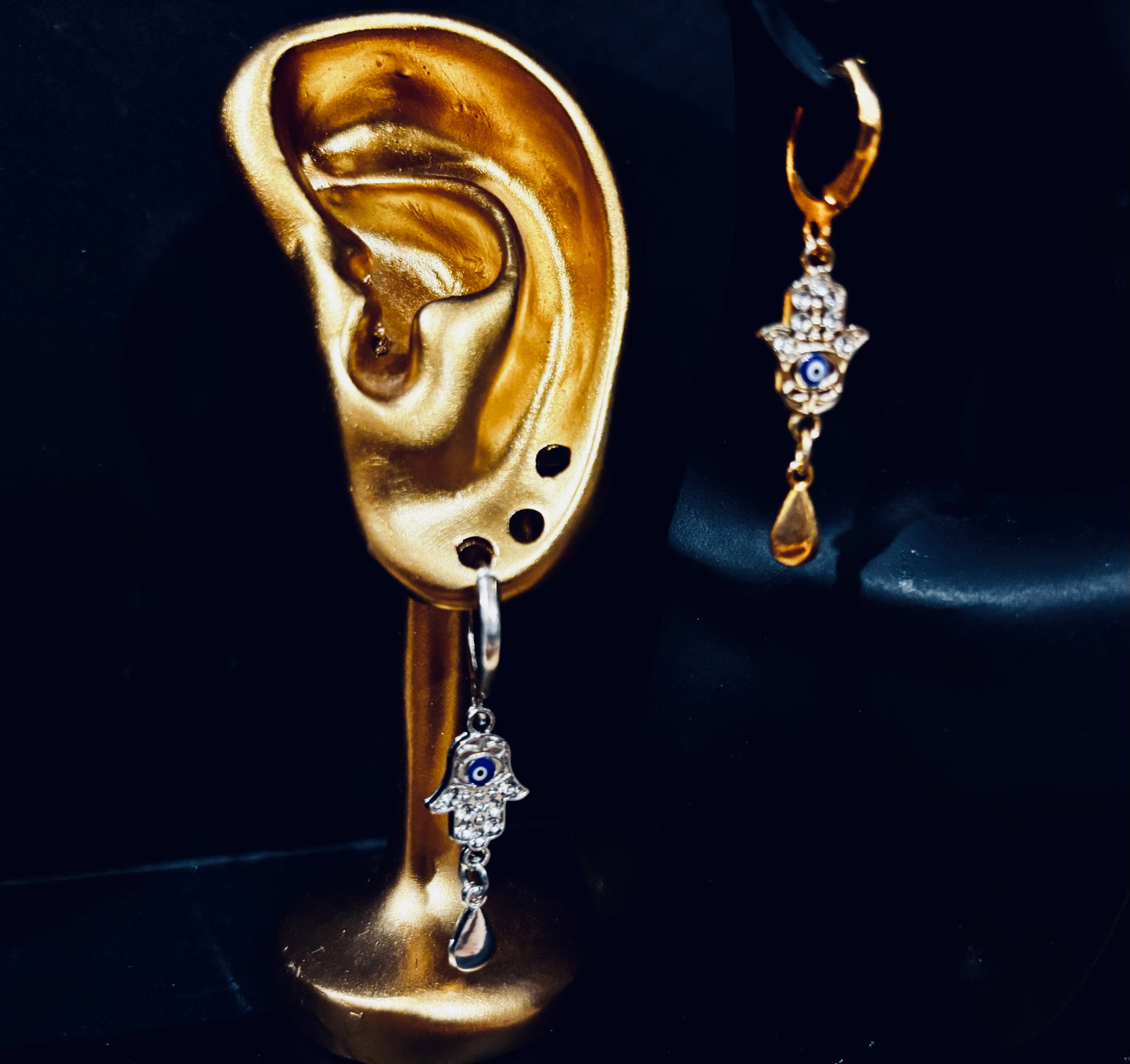 "Protective Hand – Eye & Light" Earrings