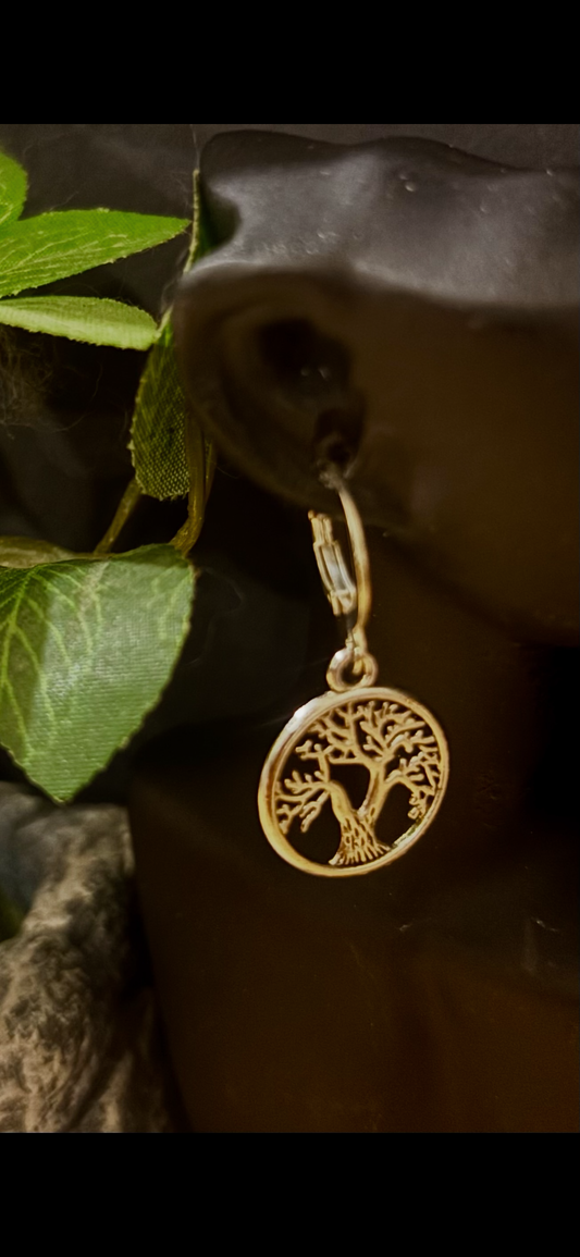 Anneaux dorée « Arbre de Vie » – Ancrage & Harmonie 
