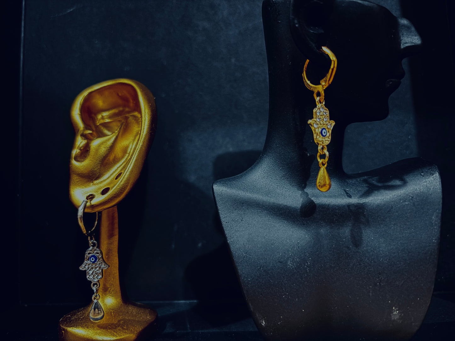 "Protective Hand – Eye & Light" Earrings
