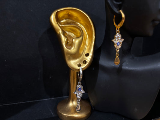 "Protective Hand – Eye & Light" Earrings
