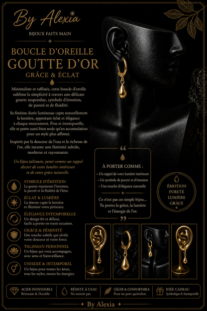 Dangling Gold Drop Earrings – Grace & Radiance